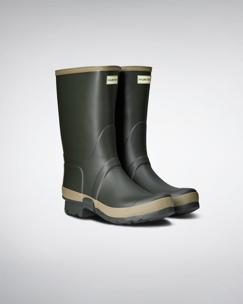 Hunter Hombre Gardener - Botas de Lluvia Verde Oscuro Oliva - 862-KGOJHR